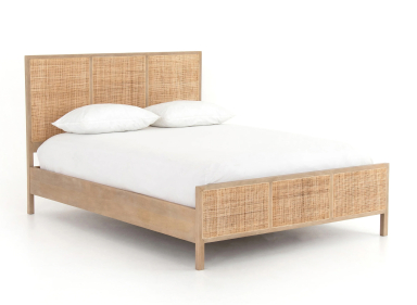 "Sydney" Cane Platform Bed - King